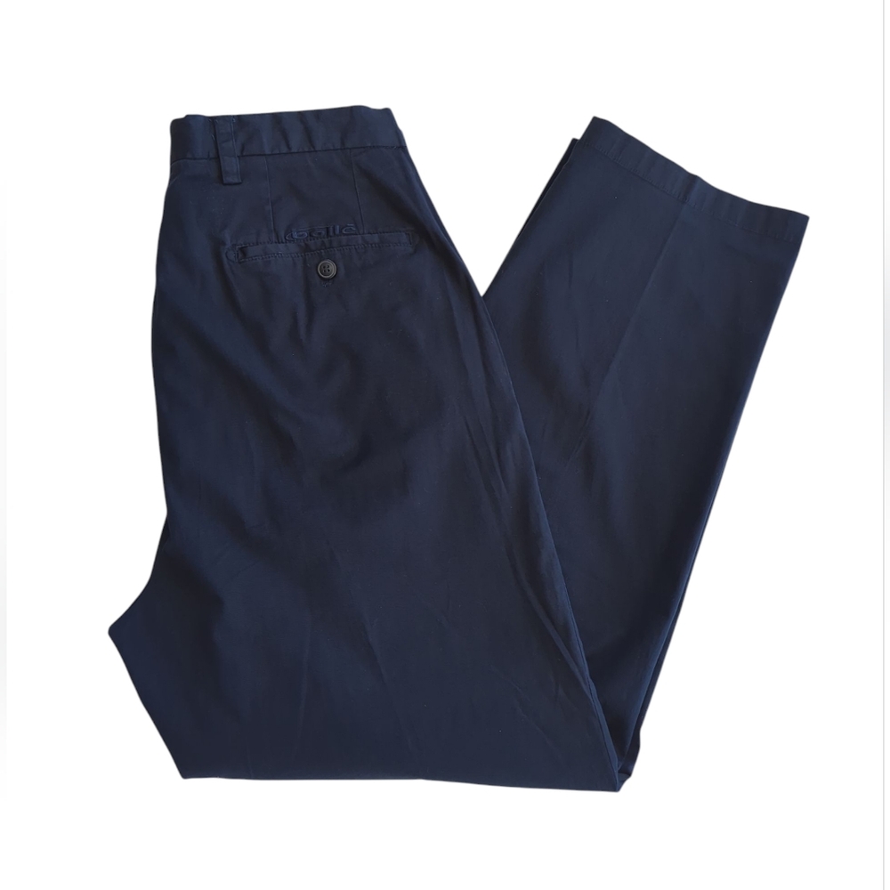 Bolle Pleated Lightweight Golf Pants 34 x 28.75" Navy Blue Pockets